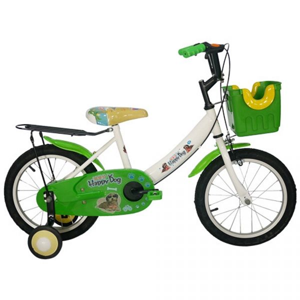 【Adagio】16吋酷樂狗打氣胎童車附置物籃-綠色