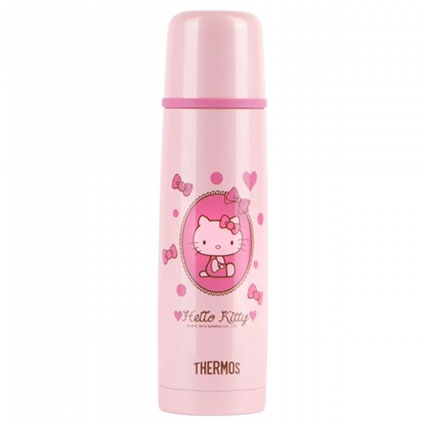 【THERMOS膳魔師】Hello Kitty不銹鋼真空保溫瓶470ml(FDX-500-LPK)
