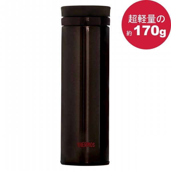THERMOS 膳魔師 極輕量不鏽鋼真空保溫杯350ml-咖啡色(JNO-351)
