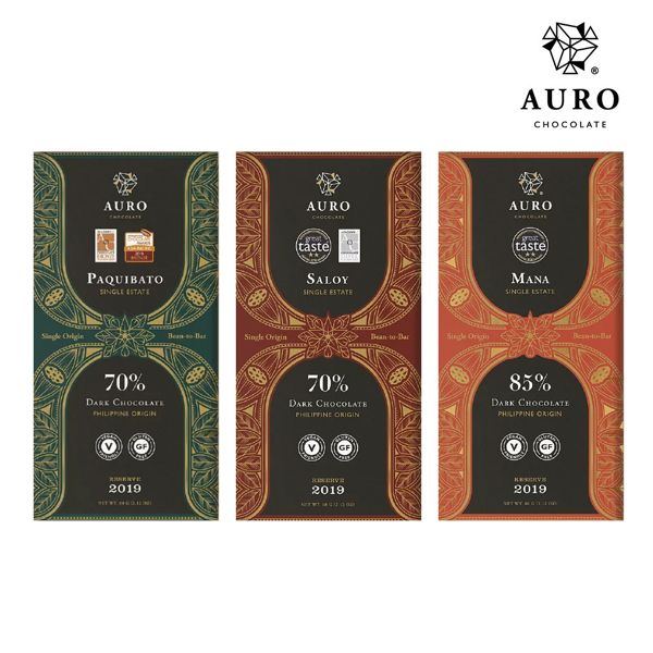 AURO Chocolate 奧洛頂級巧克力 70%-85% 3片組